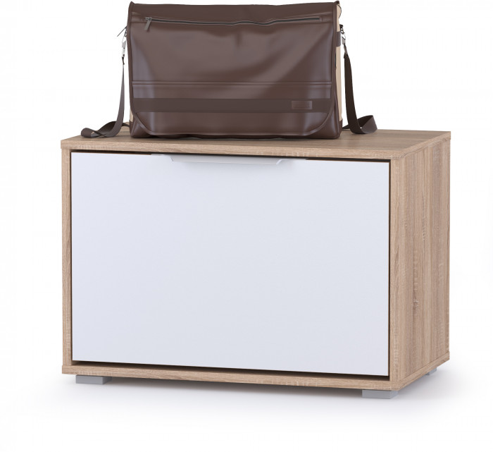 Куба Тумба 13.58, цвет дуб сонома/белый премиум, ШхГхВ 65х38,3х45,8 см.