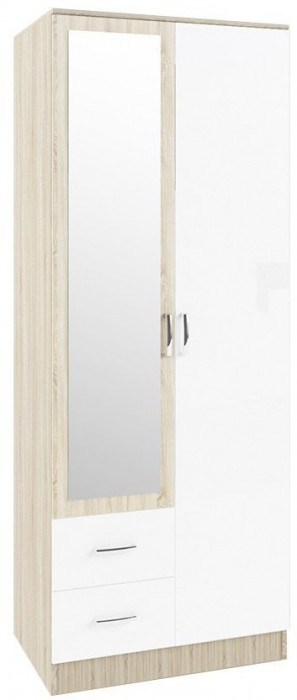 Модульная спальня Софи, композиция 3, Белый глянец/Дуб Сонома