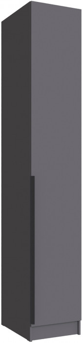 Шкаф Мадрид, композиция 20, Графит серый/Белый