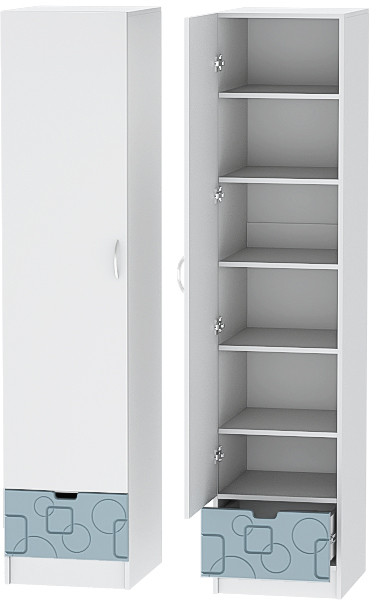 Детская комната Бриз МДФ, набор 7, Белый/Антарктида (Квадрат)