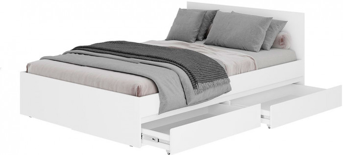 Симпл КР-07 кровать 1,2 м белый