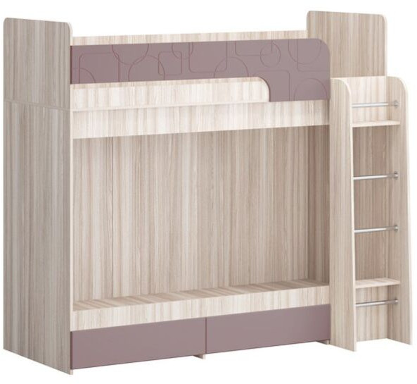 Двухъярусная кровать Бемби МДФ NEW, ясень (Фисташка, Ясень шимо светлый)