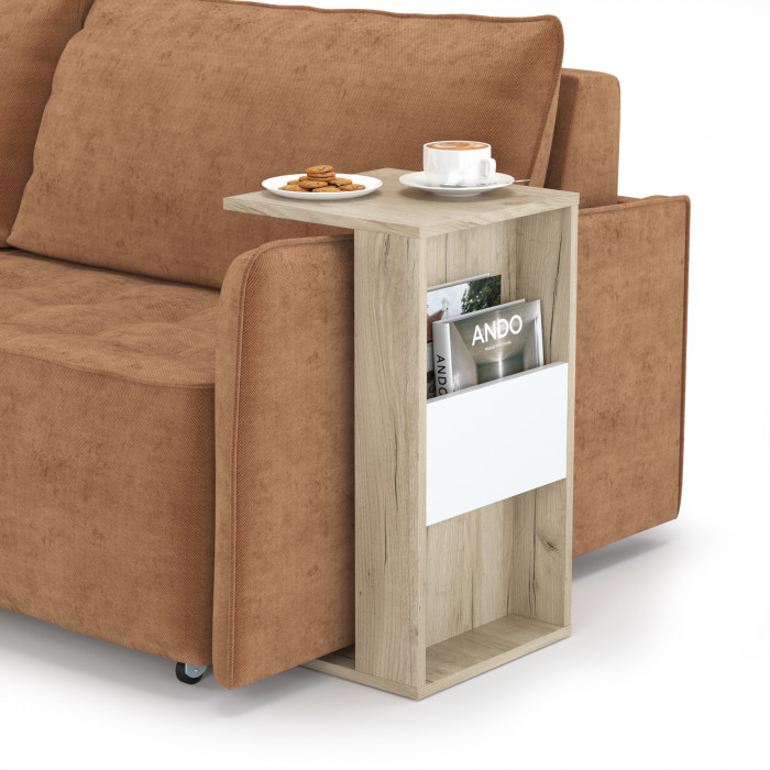 КР100 Лайт Подставка 03.291, цвет дуб серый крафт/белый премиум, ШхГхВ 35х35х55 см. (100)