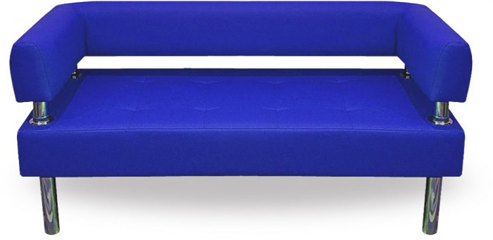 Диван Бизнес 120, экокожа, синий