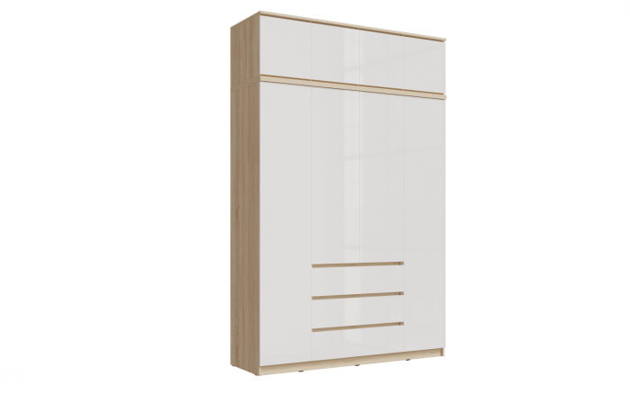 Челси Шкаф 1600 + антресоль 1600 (Графит, Графит)