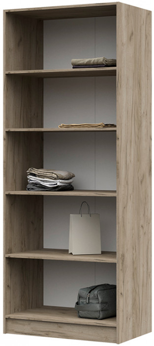 ШК 555 Бася ЛДСП шкаф полки дуб крафт серый/дуб крафт белый