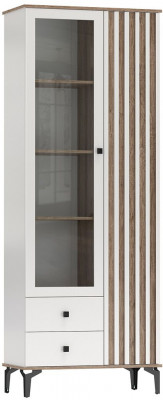 Шкаф комбинированный 51.02 Либерти опора h=150мм Белый / Дуб Каньон