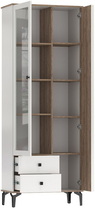 Шкаф комбинированный 51.02 Либерти опора h=150мм Белый / Дуб Каньон