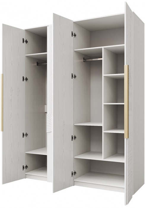 Шкаф для одежды 4-х дверный "Монтиз" - Дуб мадура/Эвкалипт
