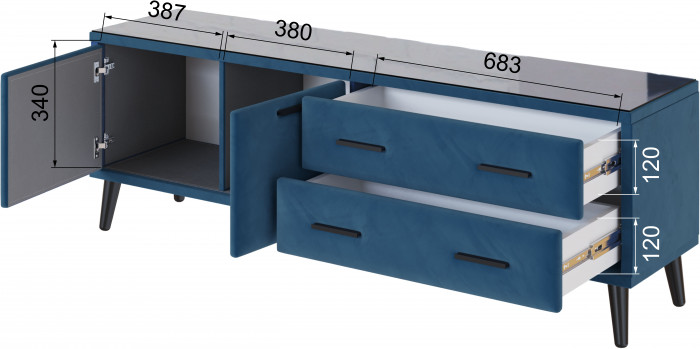 Тумба ТВ интерьерная Виго 1,6 атлантида