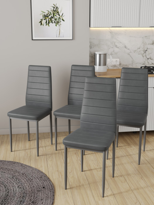 Четыре стула Мебель--24 A-117, серый