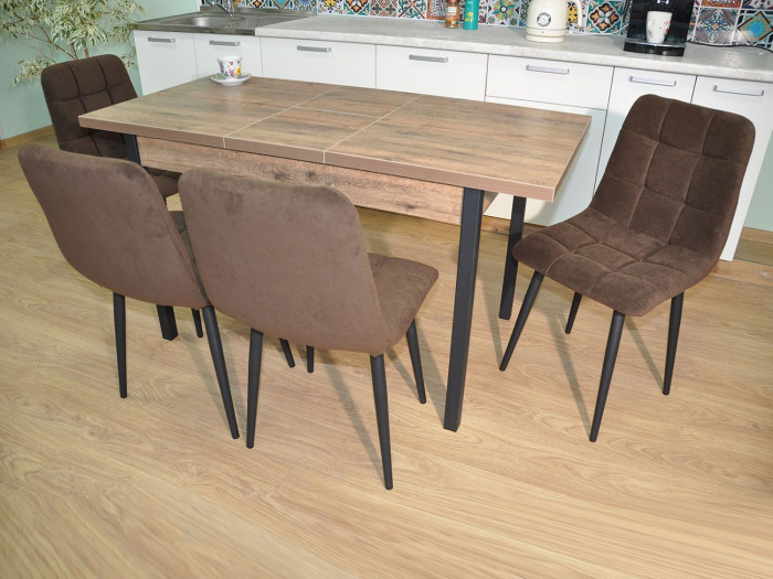 Обеденная группа Колорадо / Стул Х 4 шт. / Веллингтон/черный / бид 10