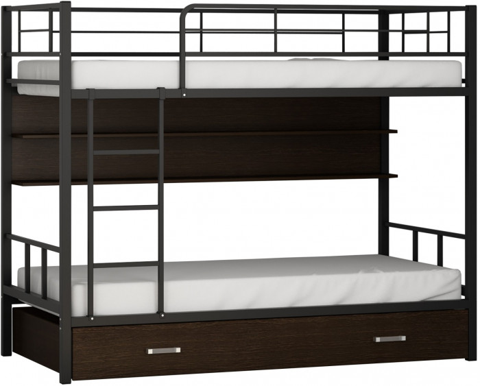 Двухъярусная кровать Севилья 2ПЯ (Серый, Дуб молочный)