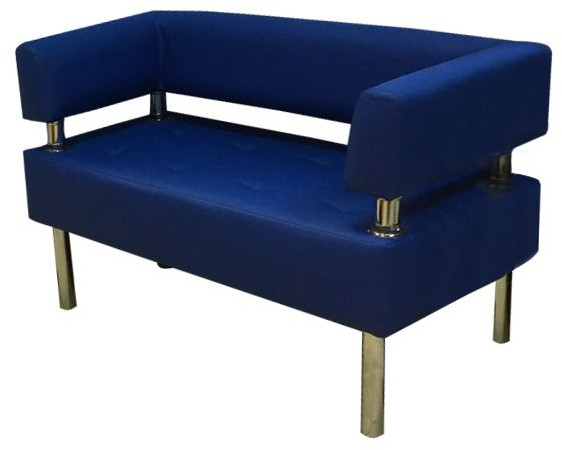 Диван Бизнес 160, экокожа, синий