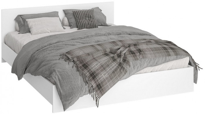 Кровать 160х200 с основанием ЛДСП Ронда КР-160, белый