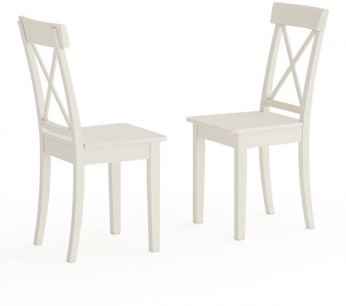 Два стула Мебель--24 Гольф-14 разборных, цвет слоновая кость, деревянное сиденье цвет слоновая кость, ШхГхВ 41х42х95 см., от пола до верха сид. 47 см.