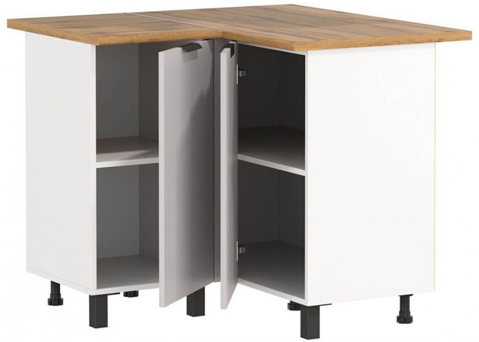 Кухня Венера угловая 1000 х 1000 Белый/Кашемир