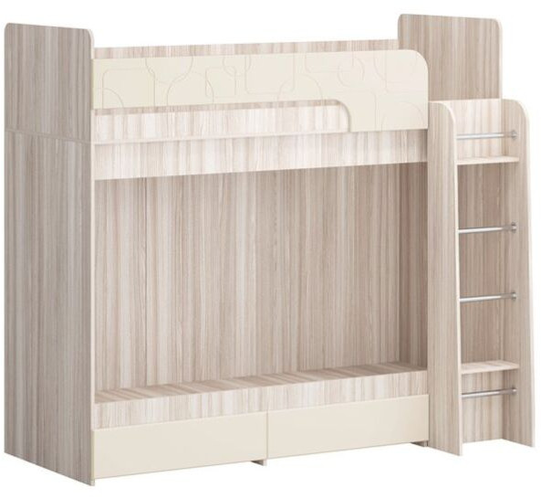 Двухъярусная кровать Бемби МДФ NEW, ясень (Ванда, Ясень шимо светлый)