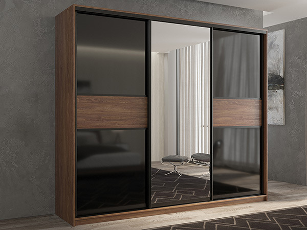 Шкаф-купе Кааппи 9 Морское Дерево Винтаж 240х45х230 см