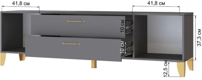 Тумба ТВ Парус-13 графит серый