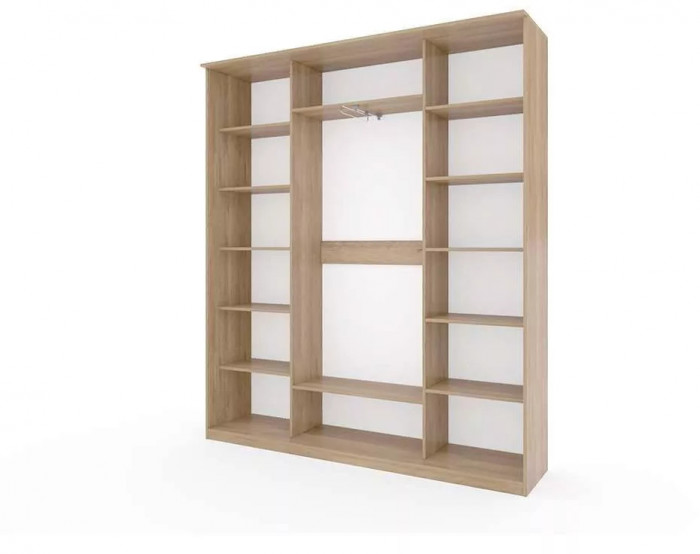 Шкаф купе Модерн 2362х450 4-х дверный 3-х секционный фотопечать №1 ясень