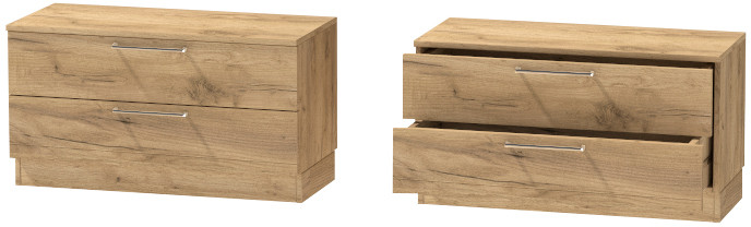 Тумба-5 прикроватная напольная "Иннэс-7", Дуб крафт золотой