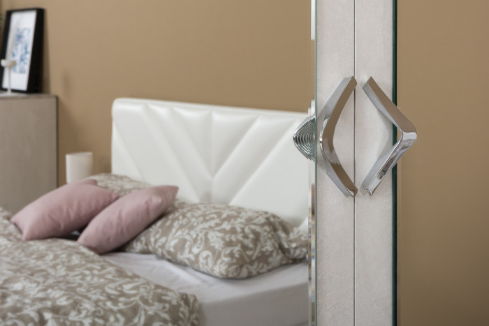 Амели Шкаф для одежды 13.133, цвет шёлковый камень/бетон чикаго беж, ШхГхВ 108х51,3х230 см.