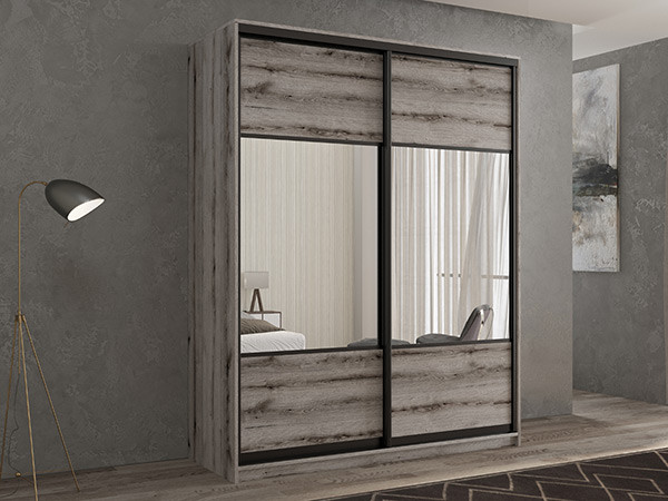 Шкаф-купе Кааппи 6 Эвок Окаменелый 170х45х230 см