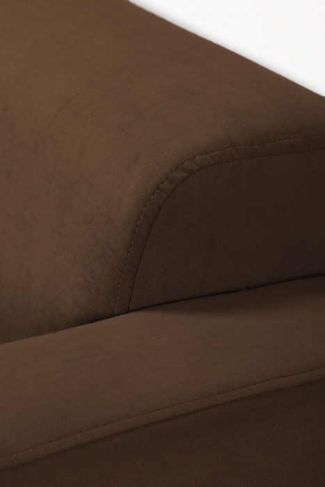 Диван прямой Томи, 180 см, велюр, коричневый