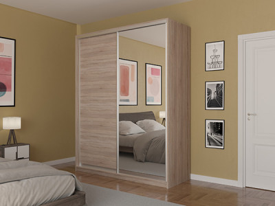 Шкаф-купе Лаурус 2 Сонома Светлый 200х58х220 см