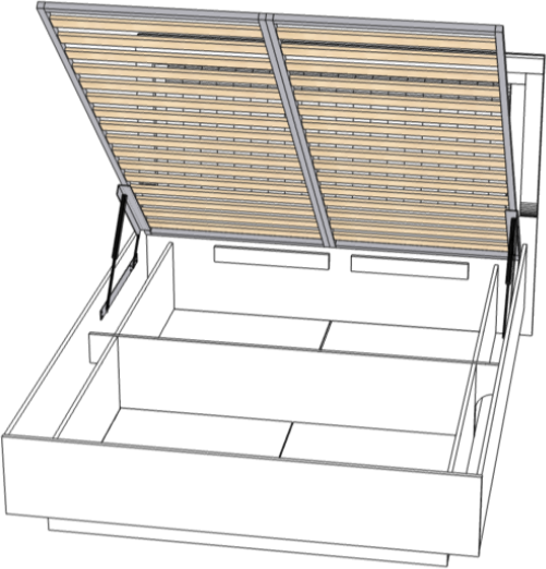 Кровать KING-SIZE 180х200 "Харди-1" с ПМ - Латте/Ирландский ликер