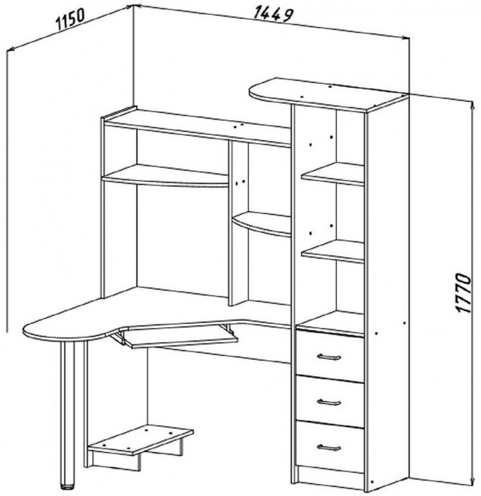 Интел-9 стол компьютерный Бодега Темный / Светлый