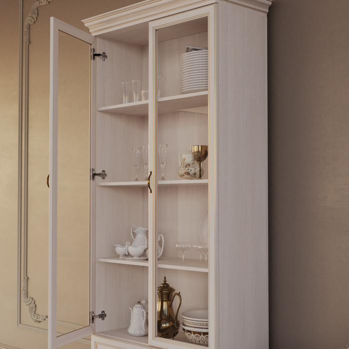 Шкаф (2 стеклодвери) Сиена