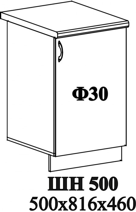 Ф-30 Модена (ШВ 500, ШН 500) МДФ дуб белый