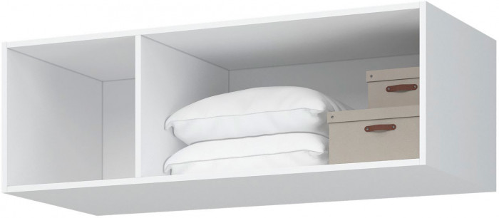 Лион АН-02 Антресоль 1200 (1200х400х550) Белый/Белый