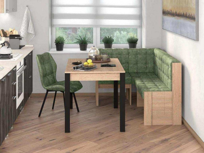 Угловая скамья Квадро дуб сонома/Мохито