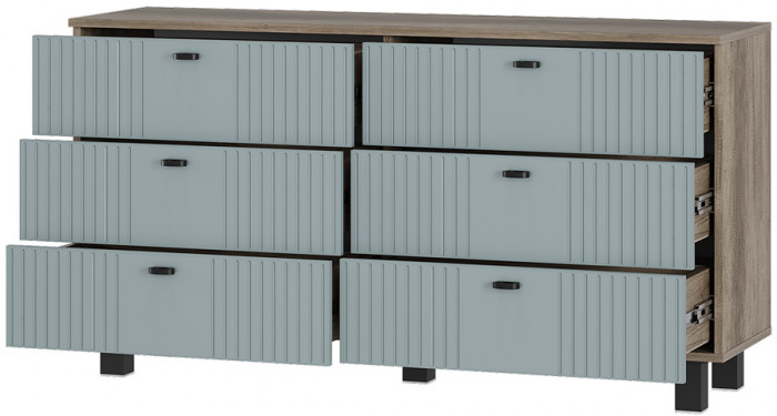 Комод "Олива" КМ-04 Дуб каньон/MF11 Шарли бриз