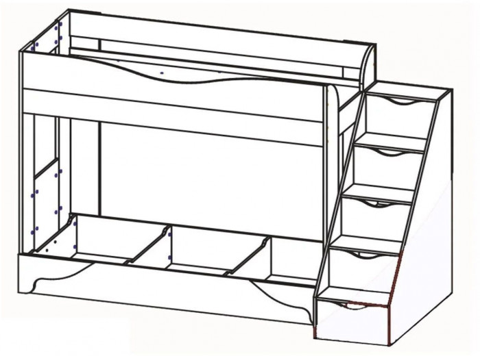 Латте 77-01 кровать-диван Дуб сонома / Аляска / Велюр Кремовый