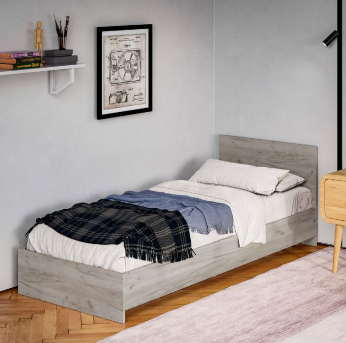 мс для спальни Ронда КР-080 (без основания) дуб крафт серый/дуб крафт серый