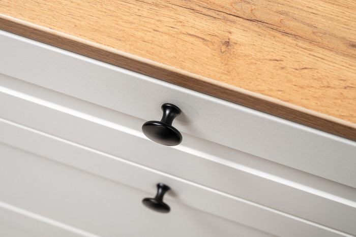 Остин 16.221 Комод + 16.121 Тумба для обуви, цвет белый шагрень/дуб крафт золотой, ШхГхВ 200х41,9х99,3 см., универсальная сборка