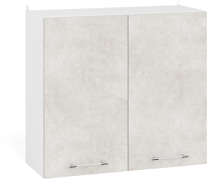 Кухня Мебель--24 ШВ800 Шкаф 80 см., цвет корпус белый/фасад МДФ бетон лофт бежевый, ШхГхВ 80х32х72 см.