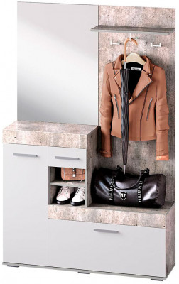 Прихожая &quot;Инстайл&quot; бетон/белый