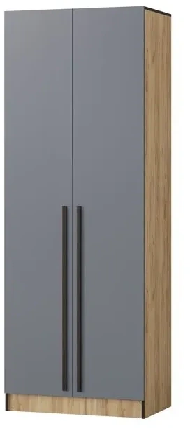 Шкаф Бастион 1000 с антресолью, Графит/Дуб крафт золотой