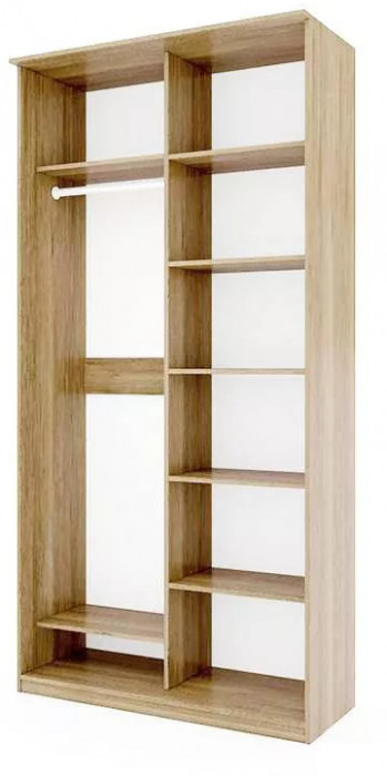 Шкаф купе Модерн 1190х600 2-х дверный 2-х секционный фотопечать №1 ясень