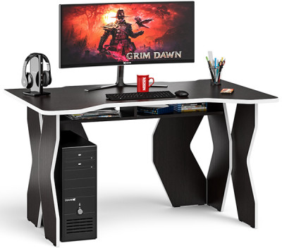 компьютерный стол С-МД-СК5-1400, венге/кромка белая