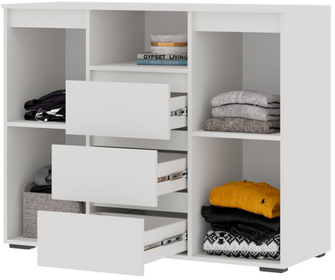 Хелен КМ 01 Комод 1202 (1.202х0.958х0.460) белый/белый