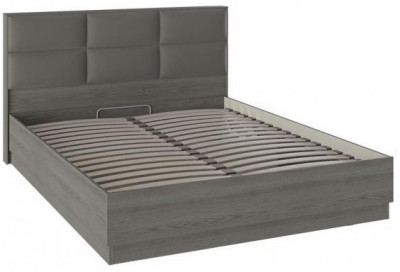 Либерти СМ-297.01.002 Кровать с подъемным механизмом и мягкой спинкой (1600) (Хадсон/Ткань Грей)