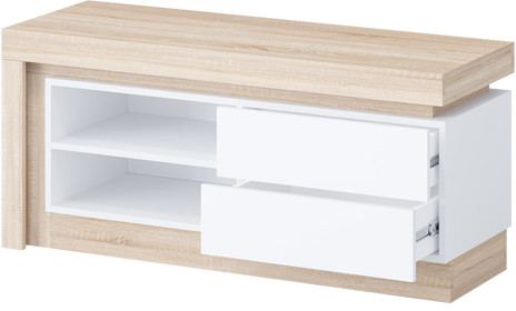 Астра Тумба ТВ, Белый глянец/Сонома