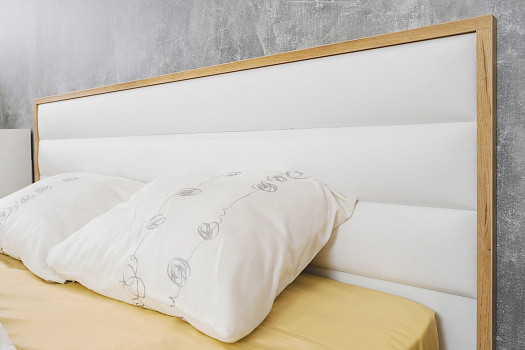 Кровать с ортопедическим основанием (металл) Айрис 306 Люкс 180х200, дуб