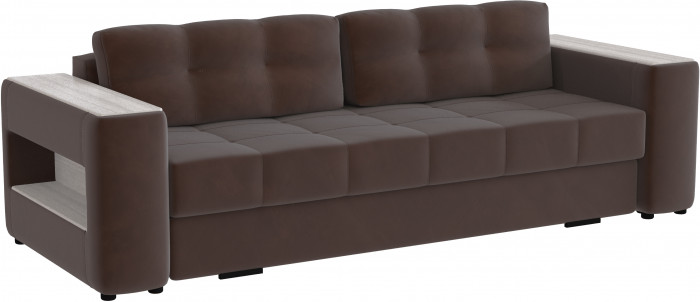 Диван раскладной Доро, коричневый/мдф сандал белый